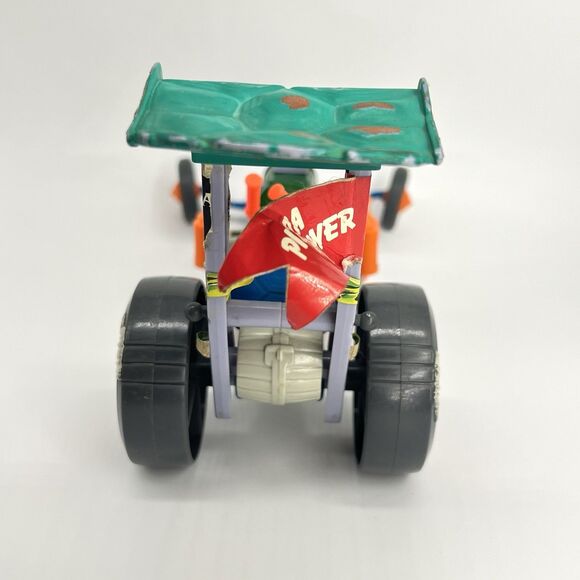 Vtg TMNT 1990 Playmates SEWER DRAGSTER & Leonardo Teenage Mutant Ninja Turtles - Picture 6 of 16